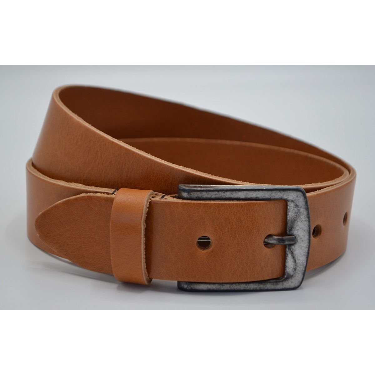 Cognac italiaans volnerf lederen casual heren riem 
