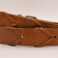 Cognac 3cm brede unieke riem