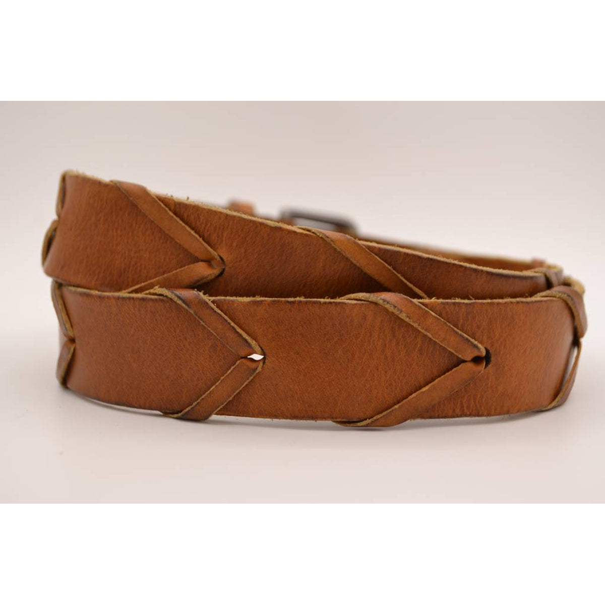 Cognac 3cm brede unieke riem