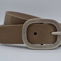 4cm taupe split lederen riem.