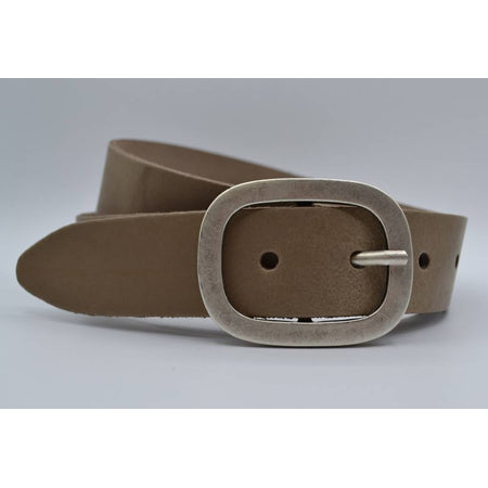 4cm taupe split lederen riem.