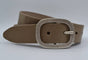 4cm taupe split lederen riem.