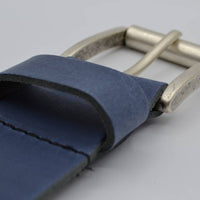 4,5cm echt lederen casual blauwe riem. 