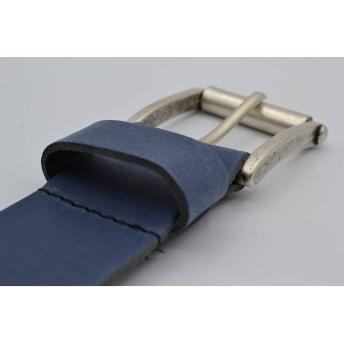 4,5cm echt lederen casual blauwe riem. 