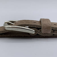taupe 2cm brede krokodillen print damesriem