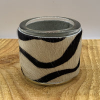 Zebra print waxinelichthouder