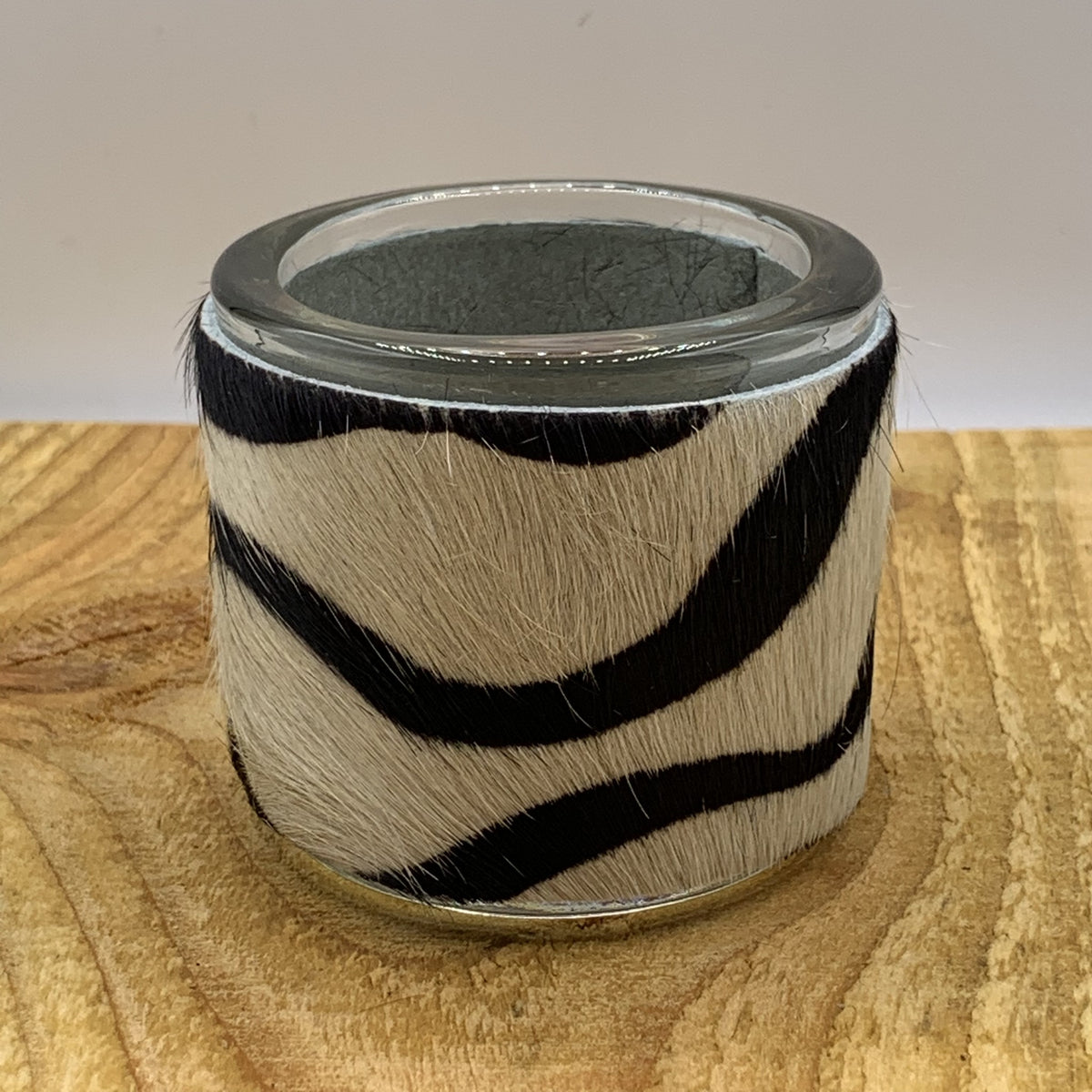 Zebra print waxinelichthouder