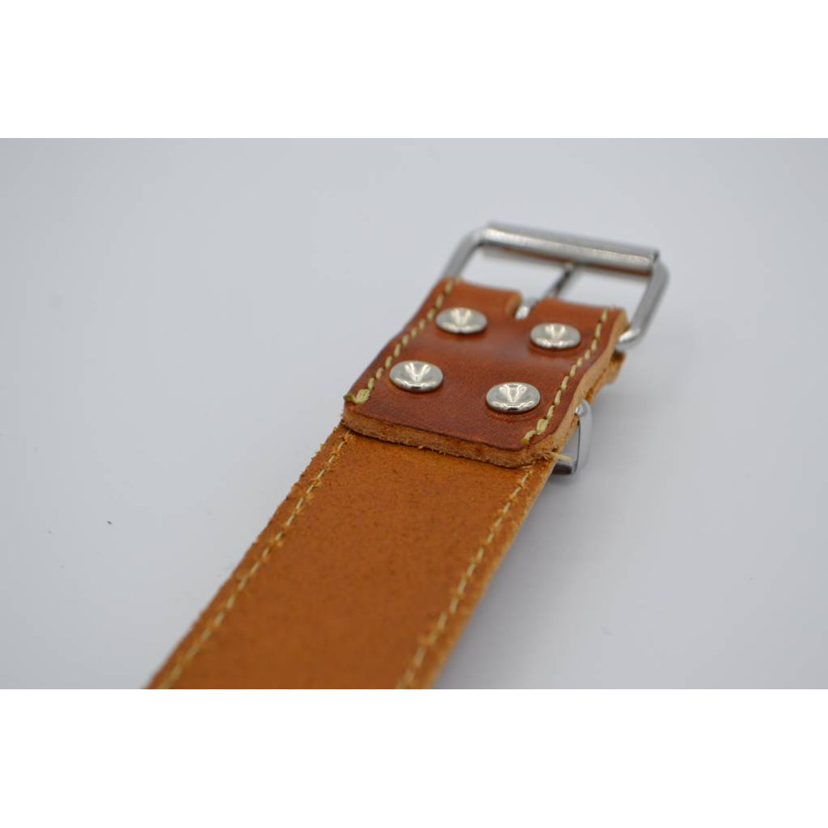 Hondenhalsband 55cm cognac echt Italiaans leer