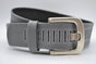 split lederen 40mm licht grijze casual perforatie riem