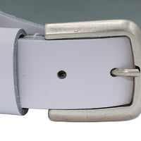 split lederen witte dames/heren riem