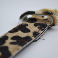 3cm brede luipaard printriem met gouden gesp