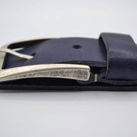 mooie blauwe vintage volnerf jeansriem 