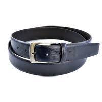 Blauwe nette herenriem met hagedis print 