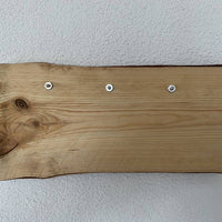 Sleutelplankje van hout inclusief 3 sleutelhangers van echt leer