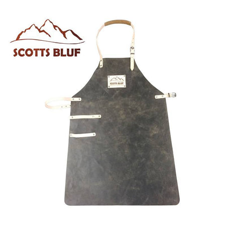 BBQ Schort Scottsbluf zwart/tan used look