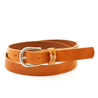 Cognac 25mm brede kinderriem. 
