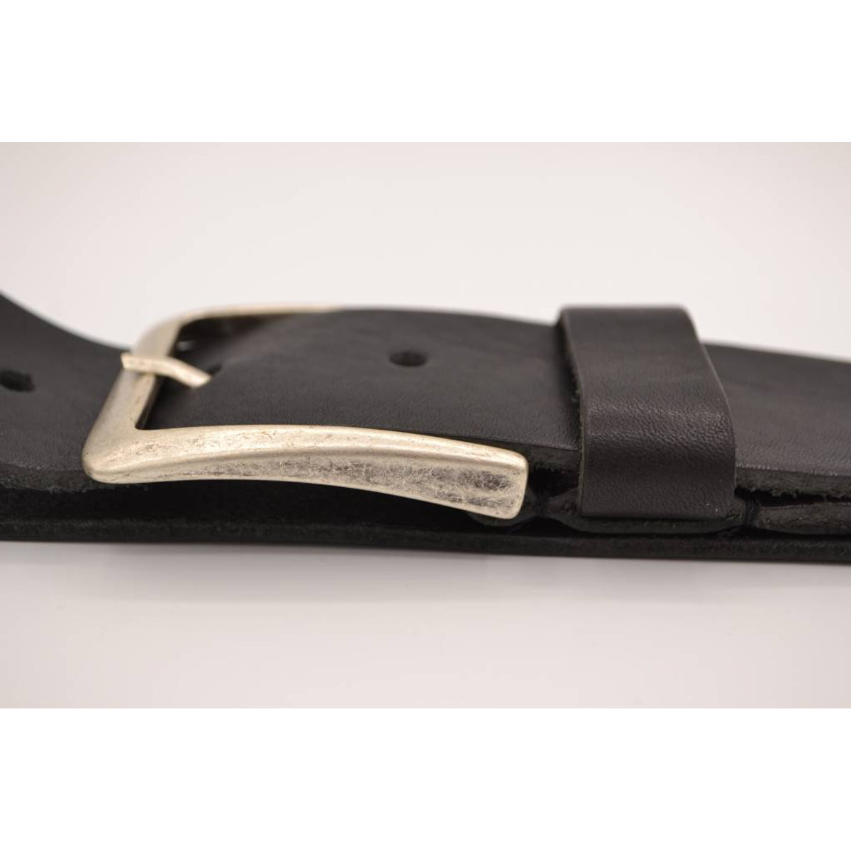 mooie zwarte vintage volnerf jeansriem