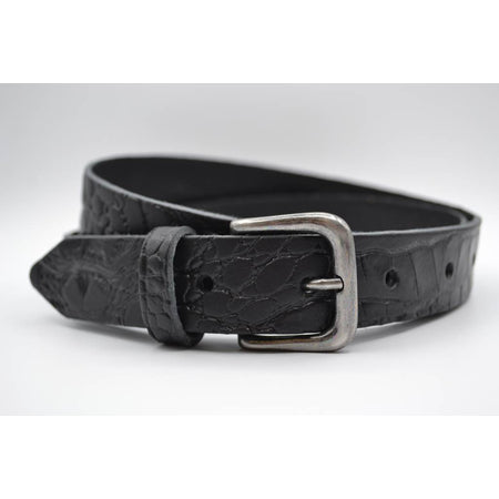 3cm zwarte italiaans volnerf lederen casual riem