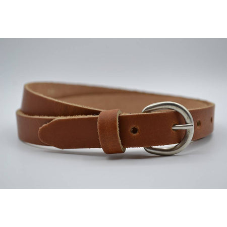 cognac echt lederen dames riem