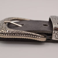 4cm western grijze volnerf lederen riem