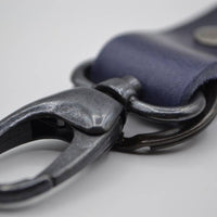 Blauwe sleutelhanger met naam of logo  