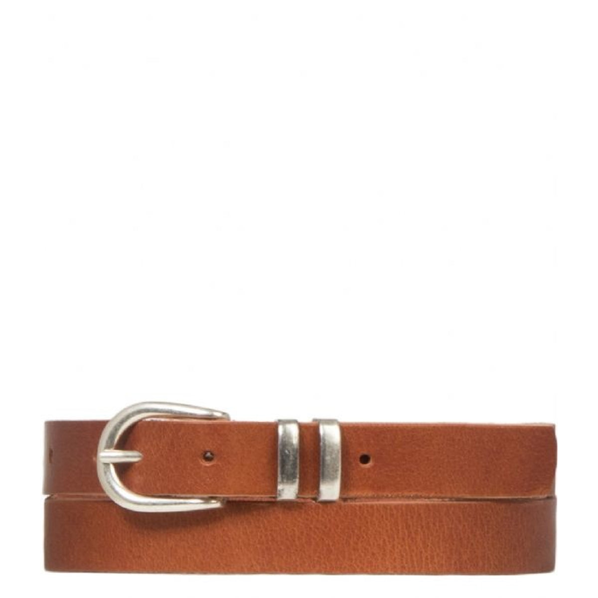 Cognac 25mm brede Cowboysbelt riem. 