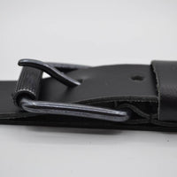 split lederen 40mm zwarte casual riem