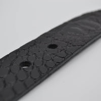 4cm croco zwart italiaans volnerf lederen casual riem