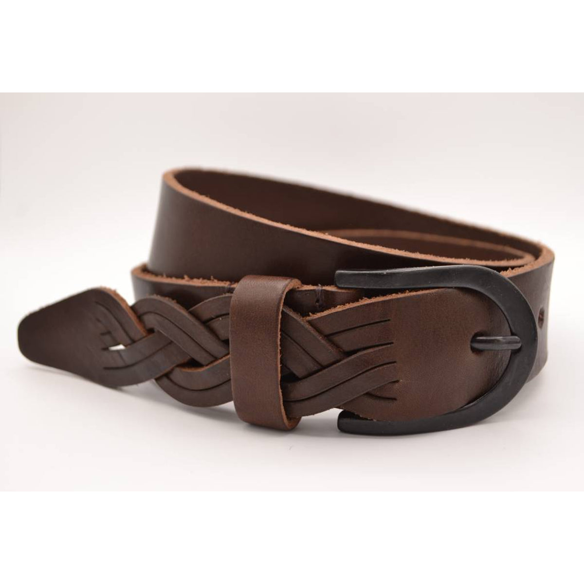 Bruine Jeans riem met slingerpunt