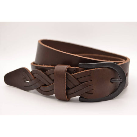 Bruine Jeans riem met slingerpunt