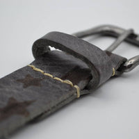 3cm grijze kinder riem met sterprint