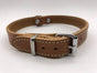 Hondenhalsband 35cm cognac echt Italiaans leer