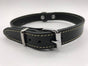 Hondenhalsband 30cm zwart echt Italiaans leer