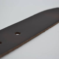 4cm donker bruine split lederen riem.