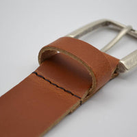 split lederen cognac kinder riem