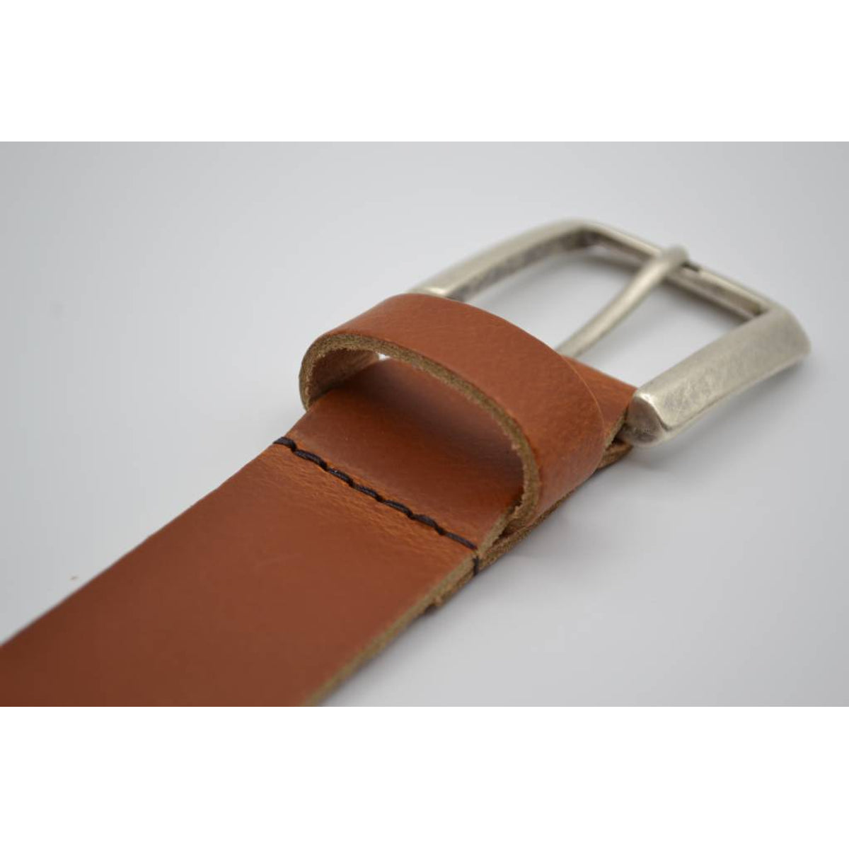 split lederen cognac kinder riem
