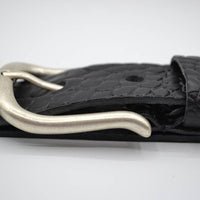 4cm croco zwart italiaans volnerf lederen casual riem