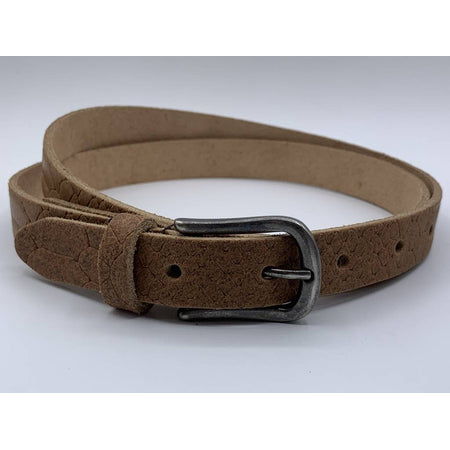 2cm brede damesriem met cognac slangenprint