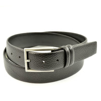 Zwarte nette herenriem met patroon 