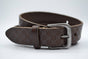 3cm bruine kinder riem met sneeuvlok print