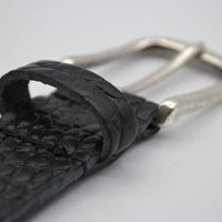 3cm zwarte italiaans volnerf lederen casual riem