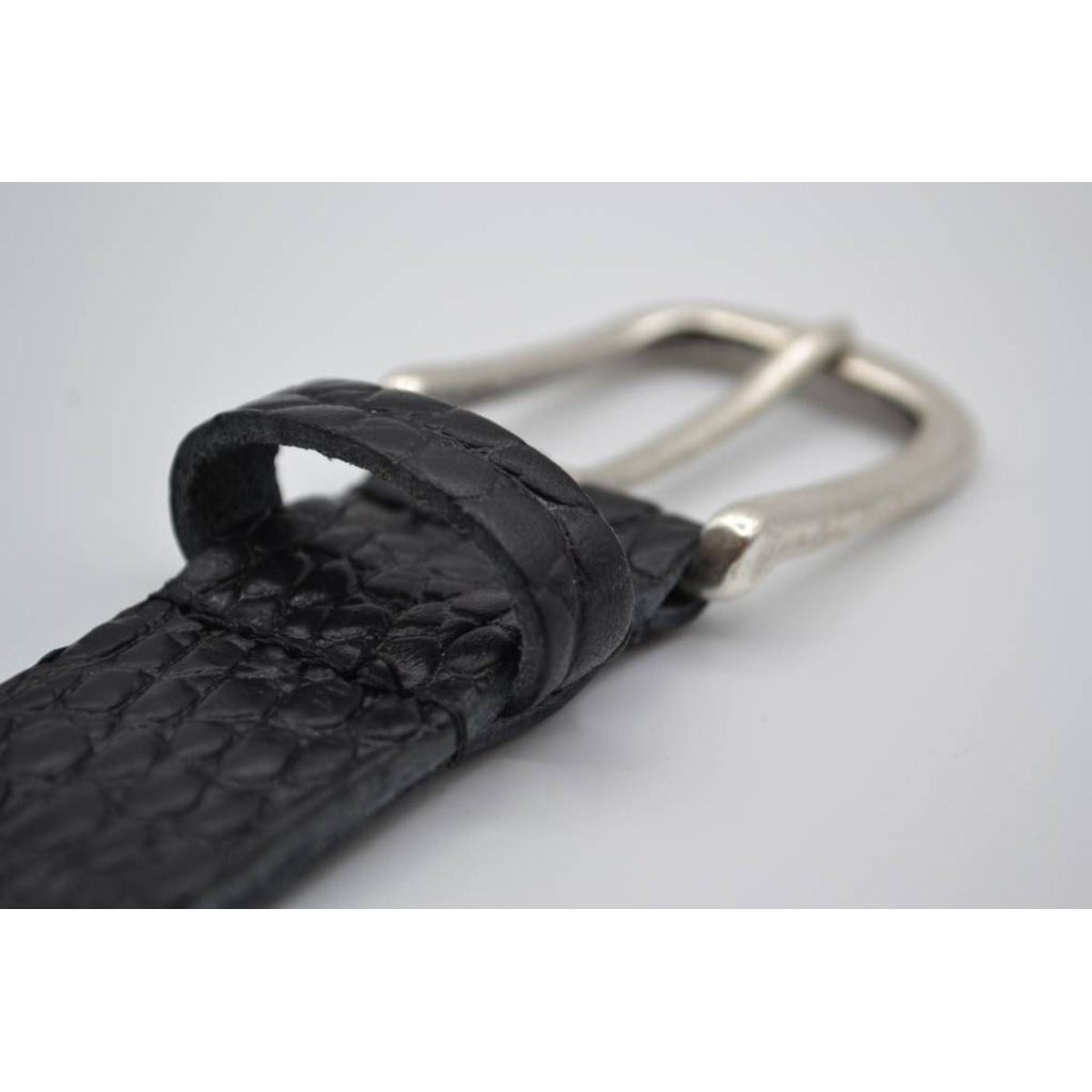 3cm zwarte italiaans volnerf lederen casual riem