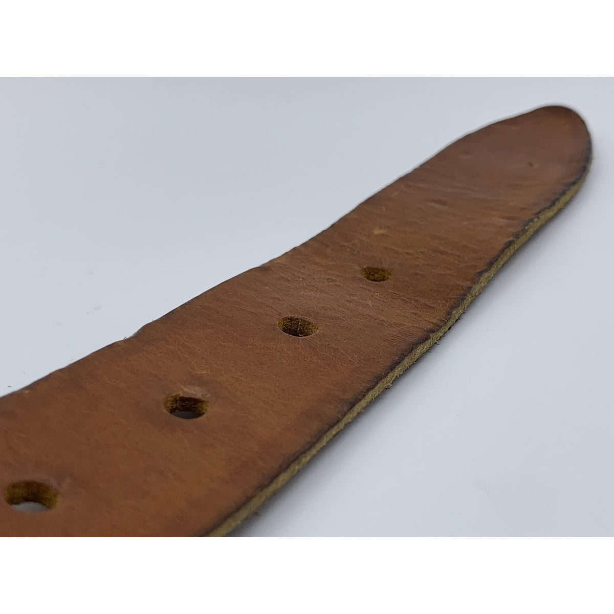 Stoere cognac riem met gewassen vintage leer