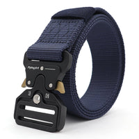Blauwe koppelriem van Nylon.
