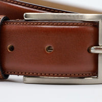 Nette hazelnoot cognac riem