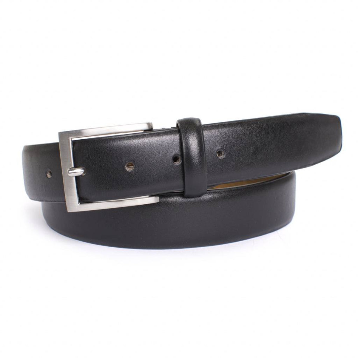 zwart gladde heren riem