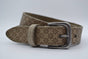 3cm taupe kinder riem met sneeuvlok print
