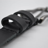 zwarte 20mm brede riem met dubbele lus