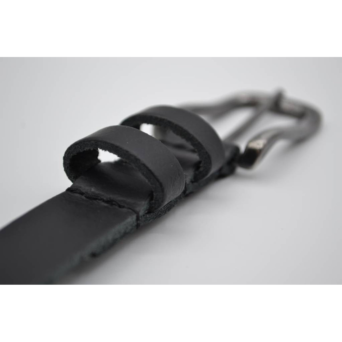 zwarte 20mm brede riem met dubbele lus