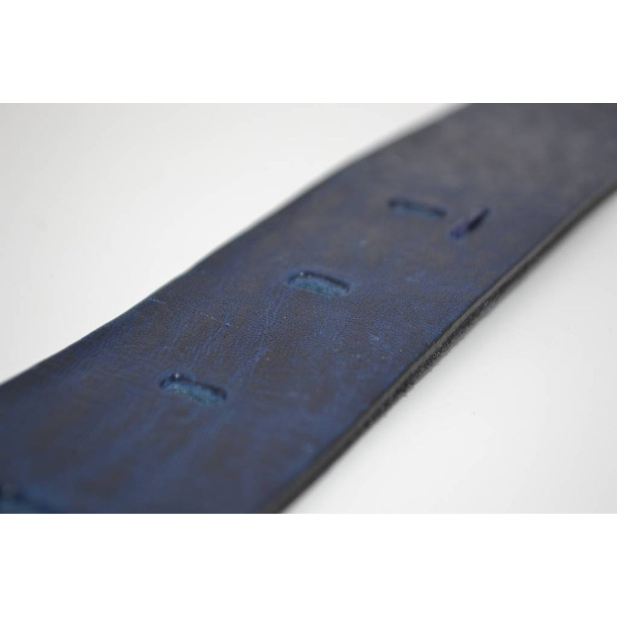 Stoere blauwe riem met gave details